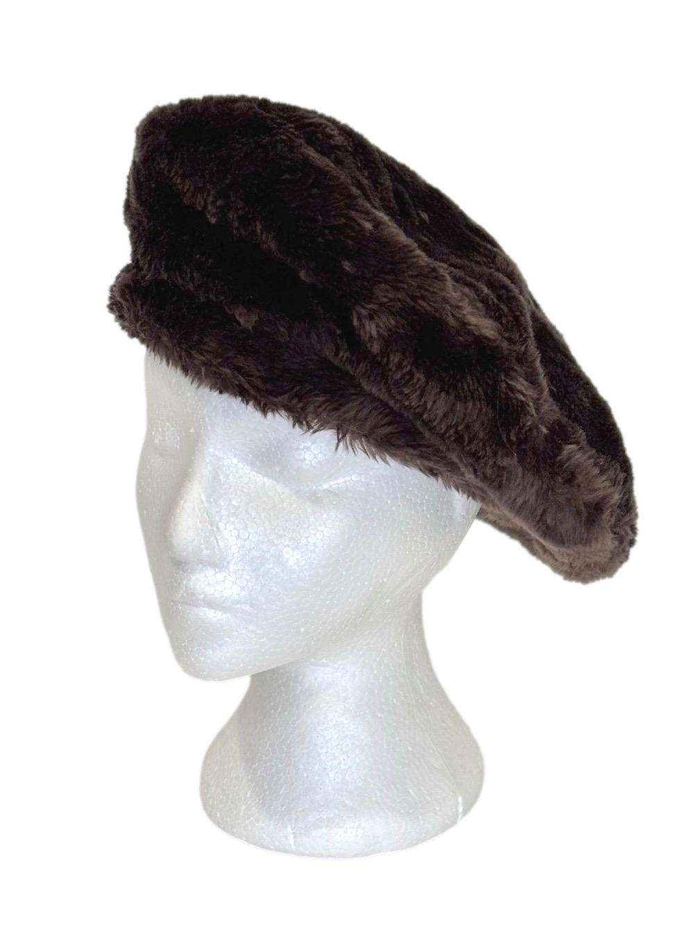 Fersten brown faux-fur beret